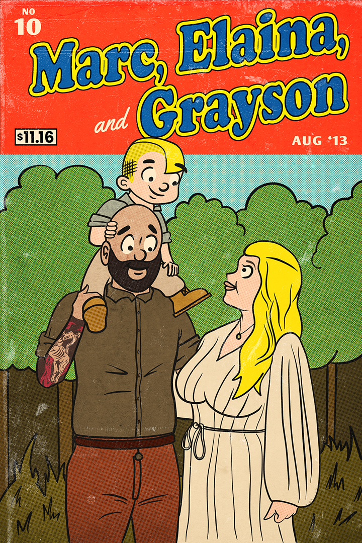 Featured image for Vintage Comicbook Style Family Portrait